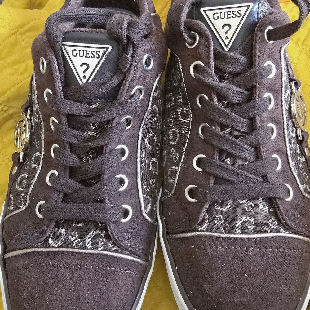Guess Chocolate Lace-Up Sneakers